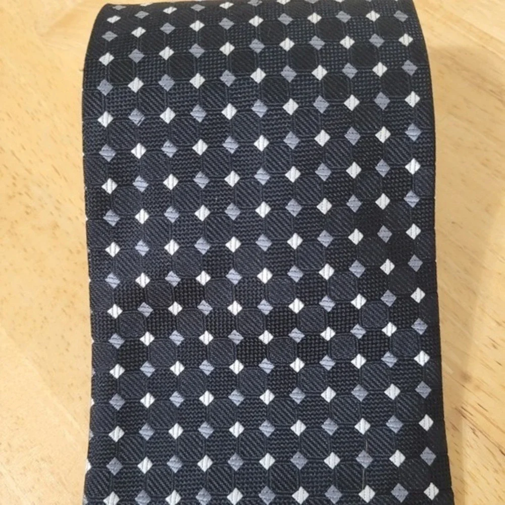 Daniel de Fasson Necktie Geometric Dot Pattern Business Career Formal‎